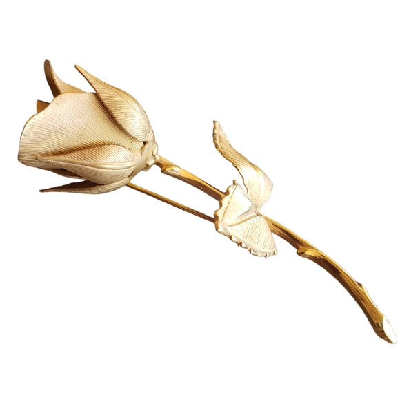 Giovanni Rose of Christ Brooch Gold Pin - Picture 2 of 9